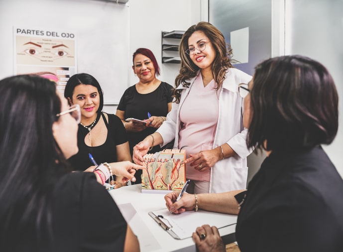 Beauty School Instructor Teaching