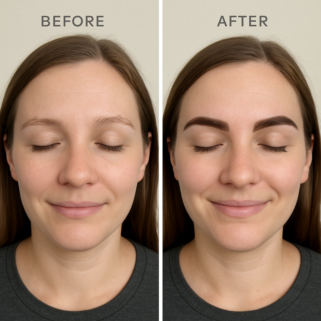 Before and After Eyebrow Tint