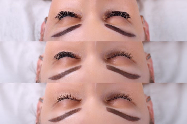 Getting Eyelash extensions applied