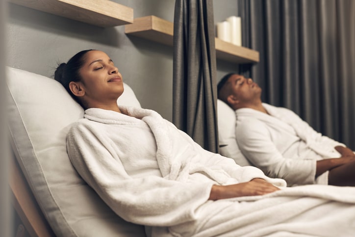 Husband and Wife at a Spa