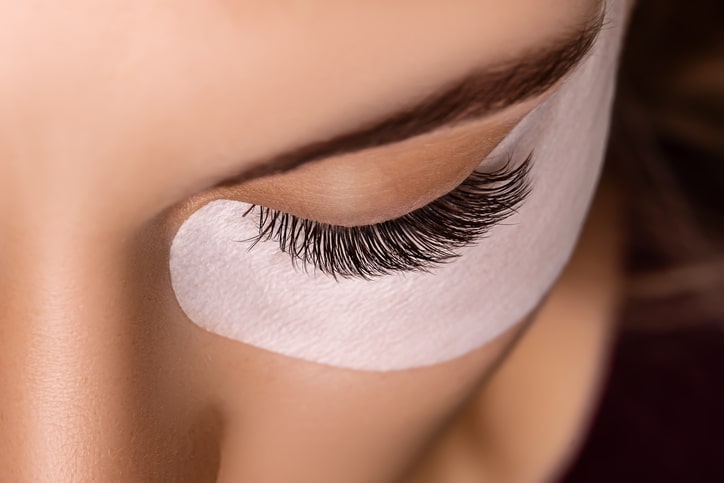 Woman Getting Eyelashes Lifted