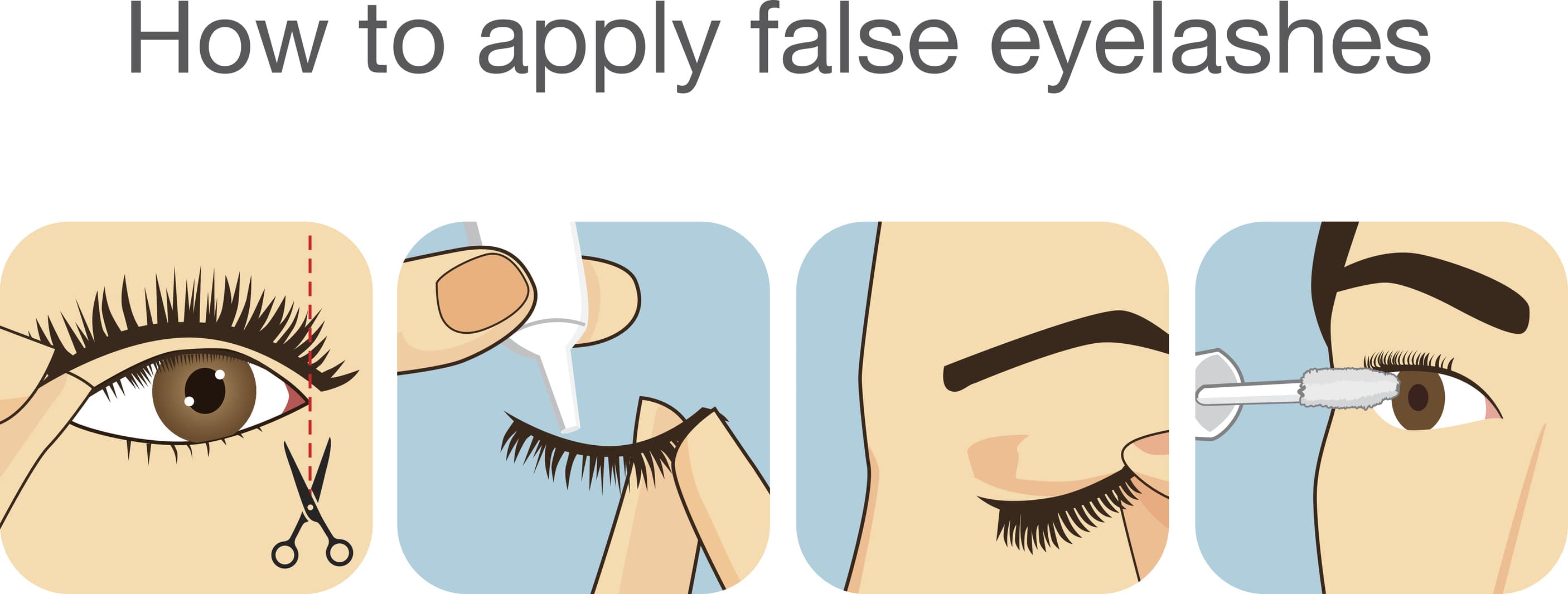 How to apply fake eyelashes