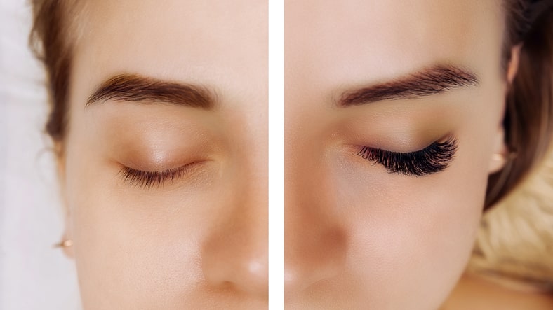 Eyelash Extension Before and After Pics