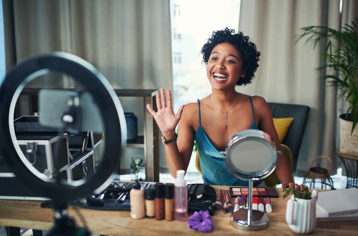 Woman Making Video for social media