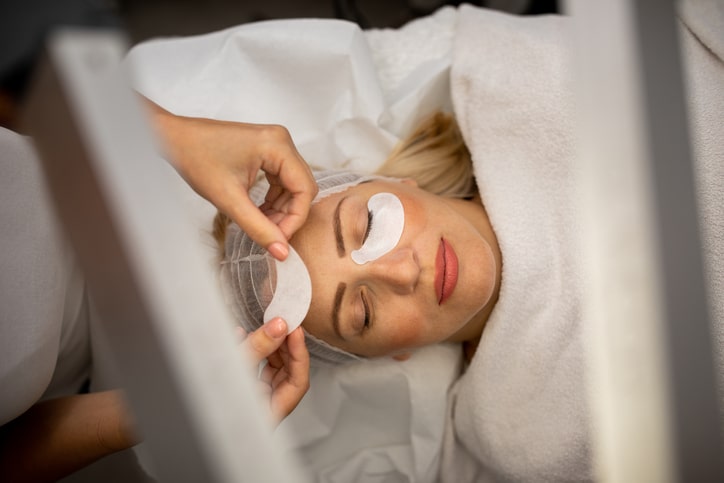 Esthetician Doing a Lash Lift