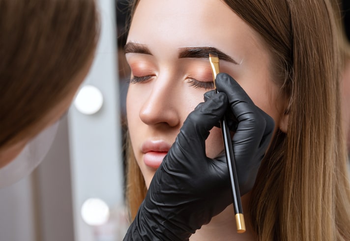 Woman Getting Kalentin Tint Applied