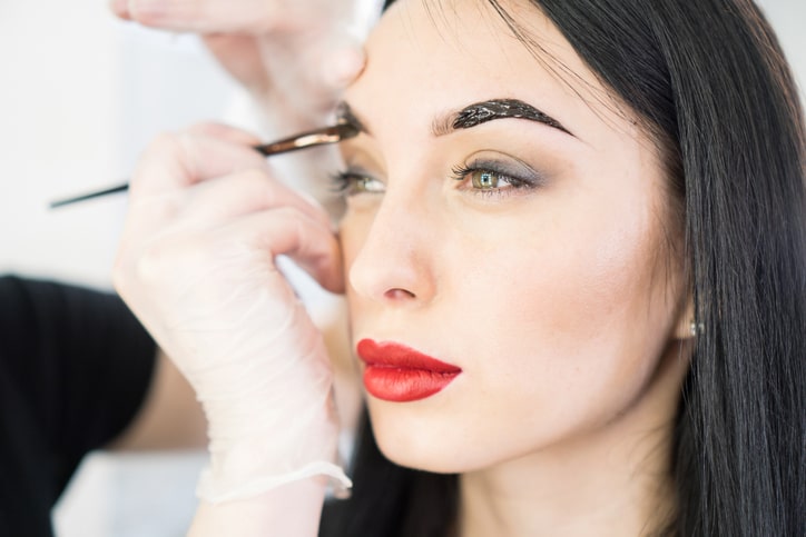 Woman With Tinted Eyebrows