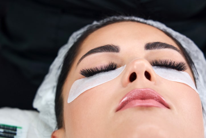 Woman Having the Best Eyelash Extensions Applied