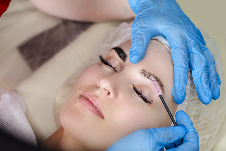 Woman Getting Vegan Tint Applies