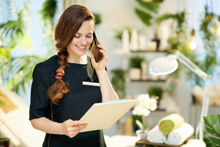 Woman Manager Running a Spa