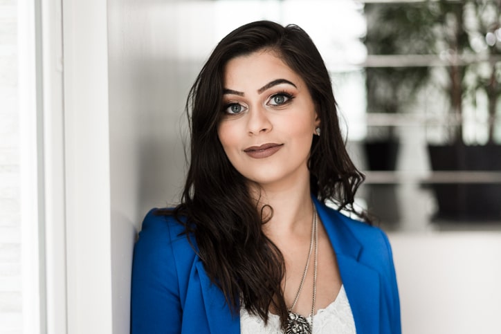 Woman Wearing Magnetic Eyelashes