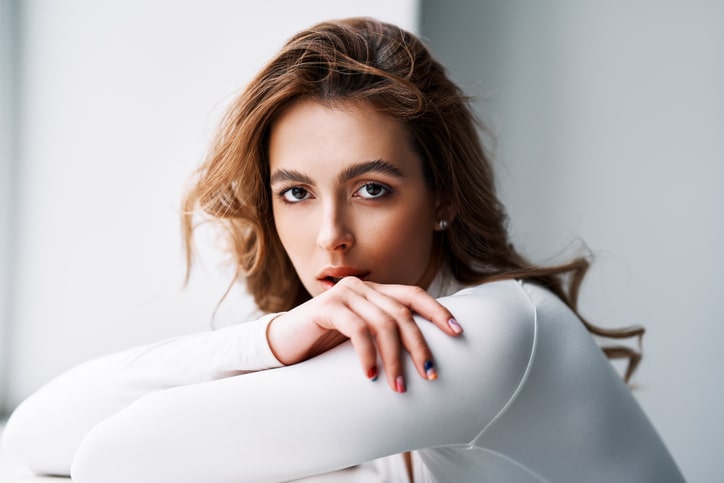 Woman with Brow Lamination