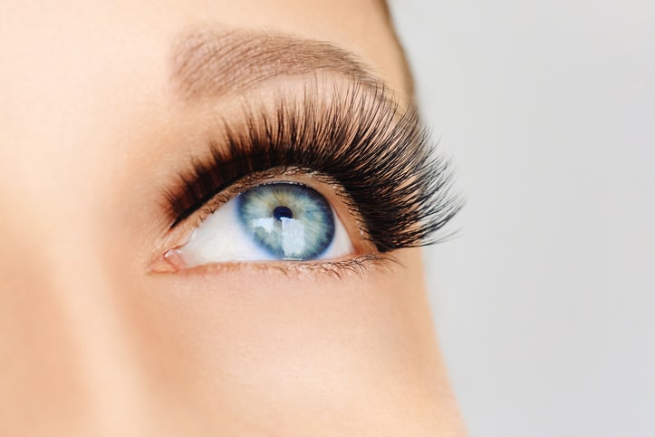 Woman Wearing Magnetic Eyelashes