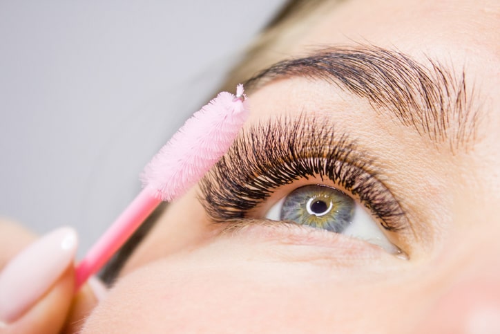 Woman with Beautiful Eyelash Extensions